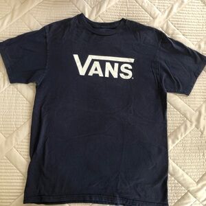 Vans Navy Blue T-Shirt with White Logo - Men's Short Sleeve Tee